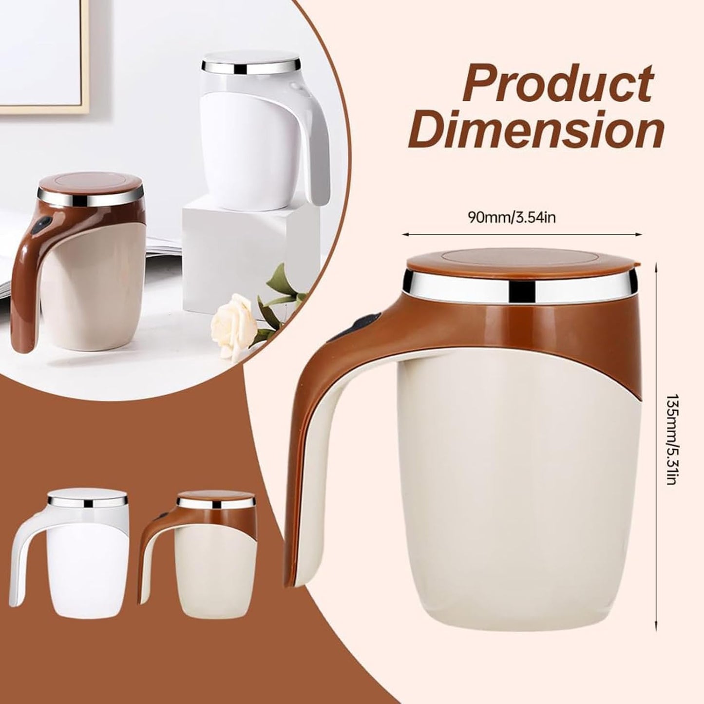 Automatic Magnetic Stirring Coffee Mug